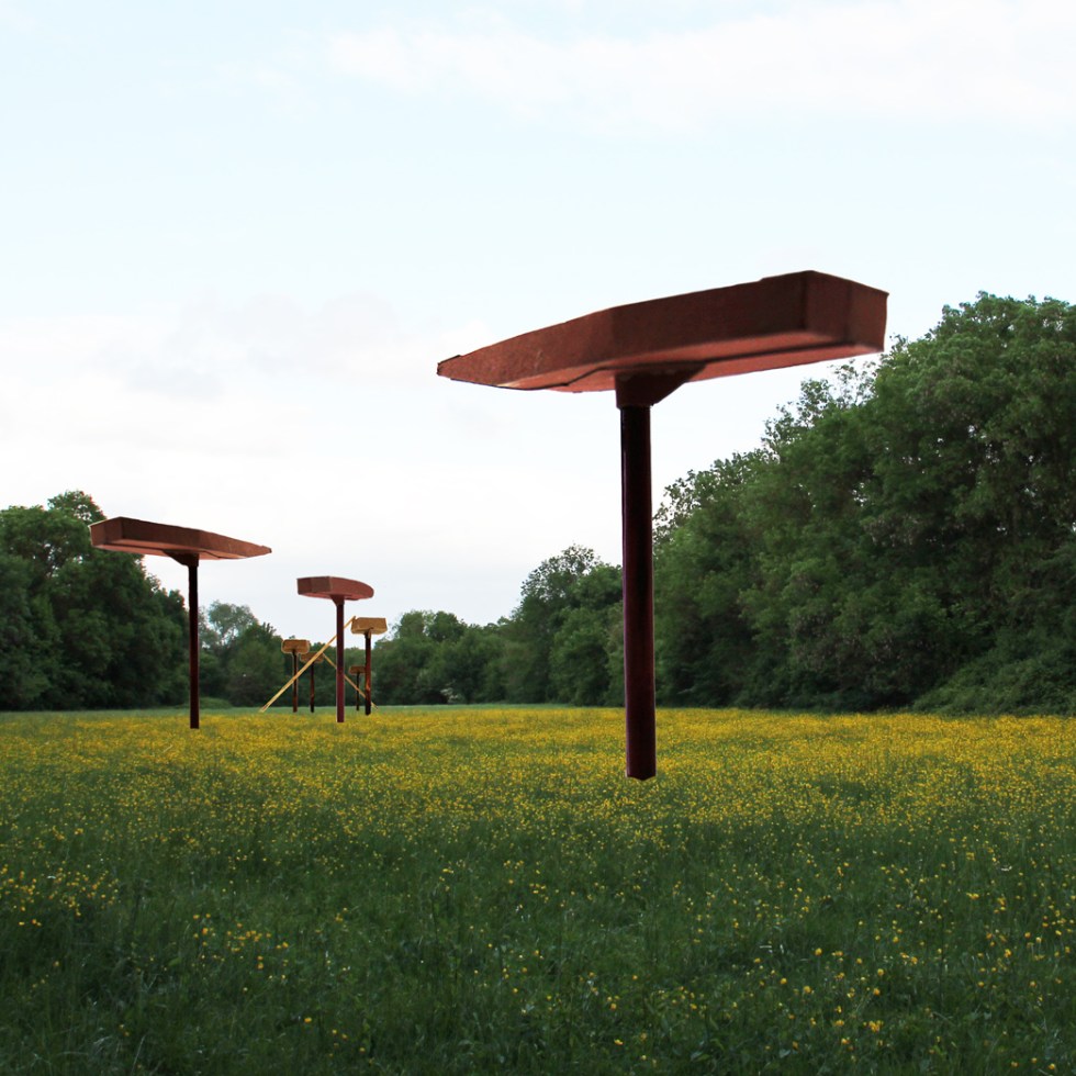 Bateaux perchés Projet d'art environnemental